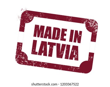 Made in Latvia Stamp
