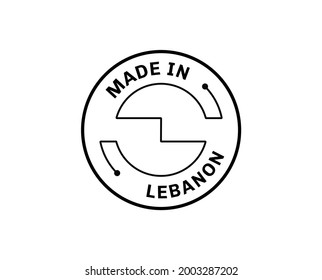 Made in Lebanon for label, stickers, badge