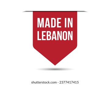 Made in Lebanon red banner design vector illustration