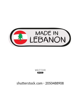 Made in Lebanon, vector illustration.