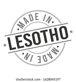 Made in Lesotho Quality Original Stamp. Design Vector Art Tourism Souvenir Round.