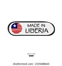 Hecho en Liberia, ilustración vectorial.