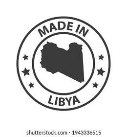 Made in Libya icon. Stamp sticker. Vector illustration