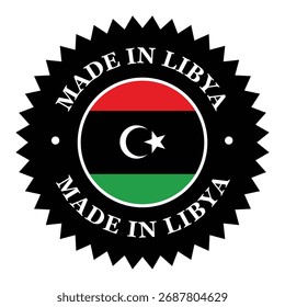 Made In Libya Libyan
Product Badge Round Sticker Label Icon Roundel