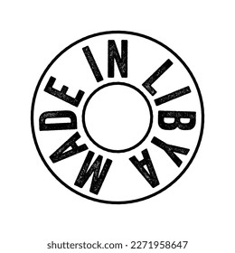 Made in Libya text emblem stamp, concept background