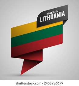 Made in Lithuania graphic and label. Element of impact for the use you want to make of it.