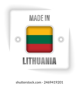 Made in Lithuania graphic and label. Element of impact for the use you want to make of it.