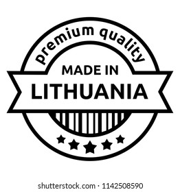 Made in Lithuania label
