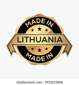Hergestellt in LITHUANIA Logo-Design Vektorgrafik