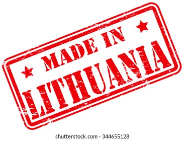 Made in Lithuania Rubber Stamp
