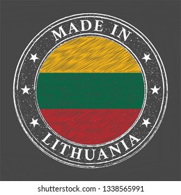 Made in Lithuania stamp vector illustration.