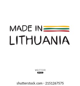 Made in Lithuania, vector illustration.