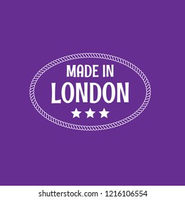 made in london emblem, label, badge. vintage stamp.package label. vector illustration. designed for london products