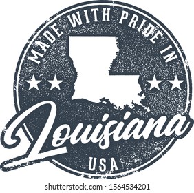 Hergestellt in Louisiana State Packaging Label