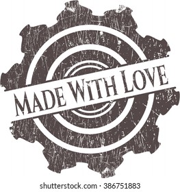 Made With Love grunge stamp