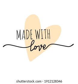 Made with love in illustration vector design. Suitable for woman thrift design, woman t-shirt, sweater, jacket, digital design, garment requirements, garment industry. 