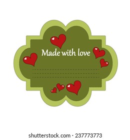 Made with love label