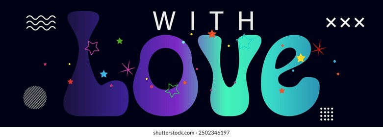 Made with love lettering with heart symbol. Hand drawn black line calligraphy. Ink vector inscription isolated on white background, with love hand lettering inscription