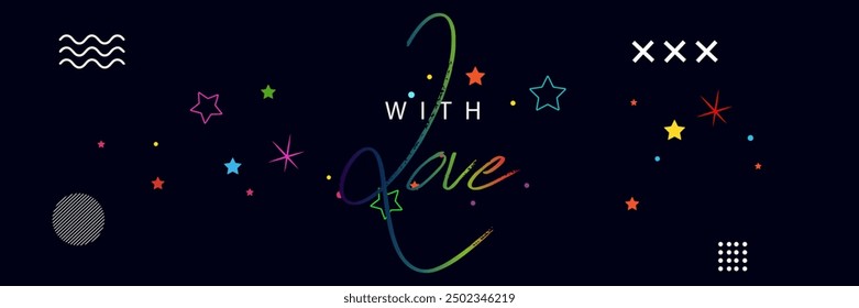 Made with love lettering with heart symbol. Hand drawn black line calligraphy. Ink vector inscription isolated on white background, with love hand lettering inscription