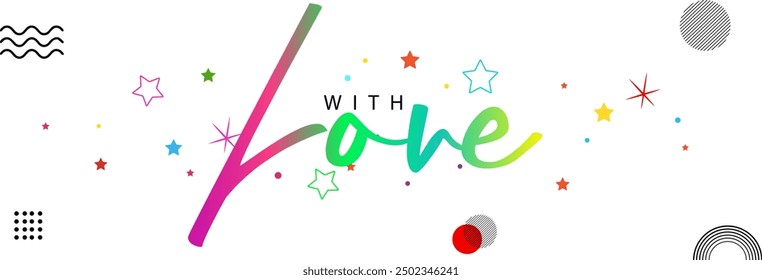 Made with love lettering with heart symbol. Hand drawn black line calligraphy. Ink vector inscription isolated on white background, with love hand lettering inscription