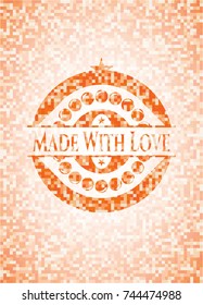 Made With Love orange mosaic emblem