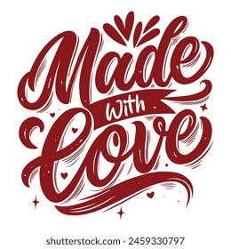 Made with Love Quote Sticker 