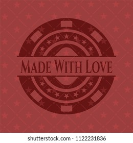 Made With Love red emblem. Retro