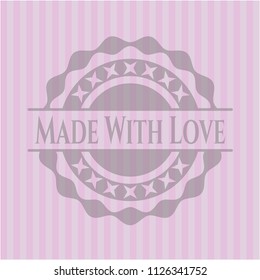 Made With Love retro pink emblem