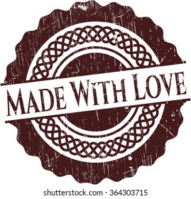 Made With Love rubber grunge seal