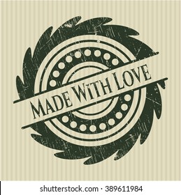 Made With Love rubber grunge seal