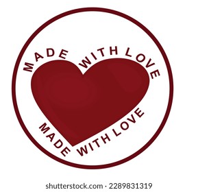 Made with love  stamp. vector