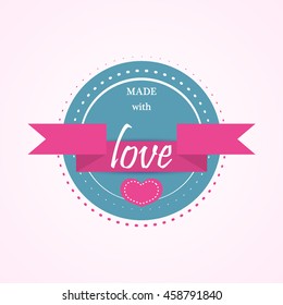 Made with love sticker 
