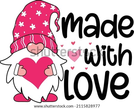made with love svg design 