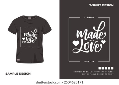 made with love t shirt design