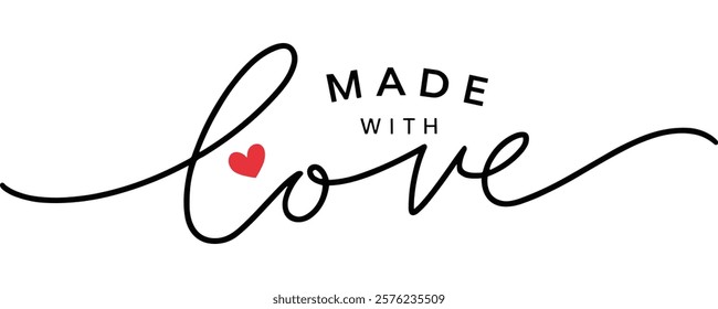  made with love. Valentine typography