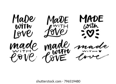 MADE WITH LOVE. VECTOR HAND  LETTERING