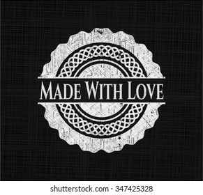 Made With Love written with chalkboard texture