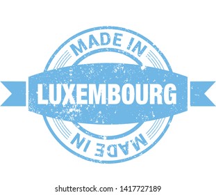
Made in Luxembourg collection of ribbon, label, stickers, badge, icon and page curl with Luxembourg flag symbol. Vector illustration isolated on white background.  Stamp with Made in Luxembourg text.