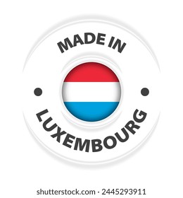 Made in Luxembourg graphic and label. Element of impact for the use you want to make of it.