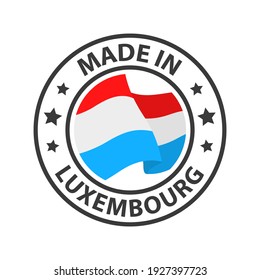 Made in Luxembourg icon. Stamp sticker. Vector illustration