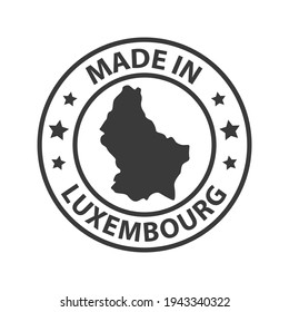 Made in Luxembourg icon. Stamp sticker. Vector illustration