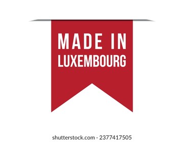 Made in Luxembourg red banner design vector illustration