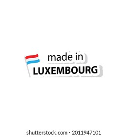 en el sello vectorial de Luxemburgo. insignia con bandera luxemburguesa