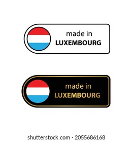 en el sello vectorial de Luxemburgo. insignia con bandera luxemburguesa