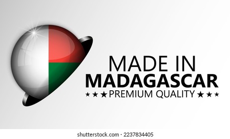 Made in Madagascar graphic and label. Element of impact for the use you want to make of it.