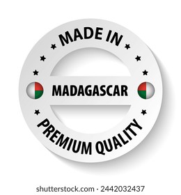 Made in Madagascar graphic and label. Element of impact for the use you want to make of it.