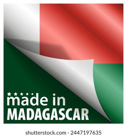 Made in Madagascar graphic and label. Element of impact for the use you want to make of it.