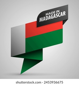 Made in Madagascar graphic and label. Element of impact for the use you want to make of it.