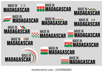 Made in Madagascar graphic and label set. Element of impact for the use you want to make of it.