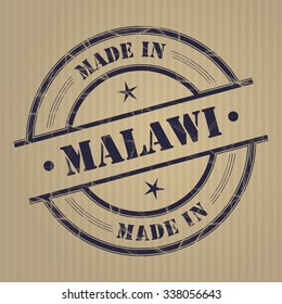 Made in Madagascar grunge rubber stamp